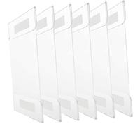 Alipis 6 pezzi Porta Prezzi Acrilico Trasparente per Tavolo Supporto Segnaprezzi Verticale per Esposizione Portamenu e Cartellini per Negozi e Supermercati