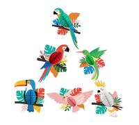 Alipis 6 Pezzi Pz Decorazioni Tropicali Uccelli in Nido d Pendenti Pappagallo per Feste Hawaiane e Estivi Colorati
