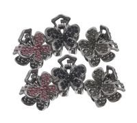 Alipis 6 Pezzi Set 6 Mini Fermagli per Chioma a Farfalla con Pietre Brillanti, Mollette Antiscivolo in Metallo Leggere per Donne, Accessori per Acconciature da Matrimonio e Feste