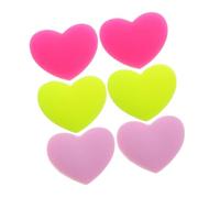 Alipis 6 Pezzi Smorzatore a Cuore in Silicone per Racchetta da Tennis | Colore Rosa Fluorescente, Installazione Semplice, Adatto a Tutti i Modelli, Protezione della Racchetta