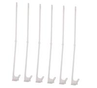 Alipis 6 Pezzi Supporto per Bandiera Auto a Clip, Plastico Bianco, | Base Clip, Cuscinetti in Silicone Allargati, Montaggio senza Fori, Stabile Durante la Marcia