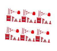 Alipis 6 Set Accessori Educativi per La Conoscenza Antincendio Mini Utensili da Estinzione per Insegnamento e Include Accessori per Scene Miniatura