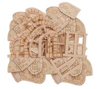 Alipis 64 pezzi Miniature Porte in Legno Non Rifinite per Casa delle Fate Kit DIY Decorazioni Giardino Esterno per Facili da Dipingere e Personalizzare