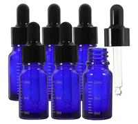 Alipis 6pezzi Fiale Di Vetro Per Olio Essenziale Con Scala Bottiglia Vuota Con Contagocce Contenitore Per Olio Essenziale Ricaricabile Per Viaggi e Conservazione