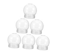Alipis 6pezzi Globo di Neve Vuoto Trasparente Pet Fai da Te Accessorio per Sfere D’Acqua Rotonde Gadget per Feste e Regali