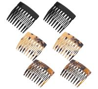 Alipis 6pezzi Pettine Laterale in Acetato Mini Portatile Pettini per Capelli Vintage alla Francese Fermagli Laterali per Chignon Up-do Twist Strumento per Styling da Parrucchiere