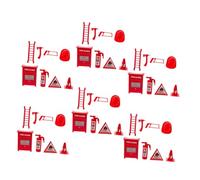Alipis 6sets Mini Estintore Giocattolo di Attrezzatura Antincendio in Miniatura Accessori per Scene di Microscala per Insegnamento Giocattolo Pompiere Forniture per Mini Case