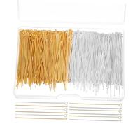 Alipis 800 pezzi Spille per Gioielli in Metallo Punte Piatte e Occhielli Accessori per Creazione Ciondoli Bracciali e Orecchini Confezione Organizzata con Finiture Doppio Tono