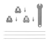 Alipis Accessori Aerografo Ugelli e Aghi in Acciaio Inossidabile con Contenitore per Ricambi Compatibile per Verniciatura e Tessuti