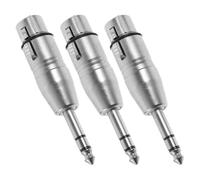 Alipis Adattatore Audio Xlr Femmina a Jack 6,35 MM Maschio Set da 3 Pezzi, Convertitore Audio Professionale per Microfono e Mixer, Connettore Metallico per Studi di Registrazione e