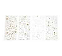 Alipis Adesivi Decorativi per Scrapbooking 4 Pezzi Motivi Planetari e Natalizi, Decalcomanie per Album Fai da Te, Etichette Creative per Planner e Artigianato Creativo