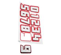 Alipis Adesivi per Casco Numeri 0-9 Set da 10 Pezzi, Decalcomanie Sportive Resistenti per Caschi da Football, Baseball, Hockey e Softball, Adesivi Decorativi per Allenamento