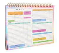 Alipis Agenda Settimanale Finanziaria con Registro Spese e Redditi Quaderno Budget Casa Ufficio Pianificatore Entrate Uscite Organizzatore Bilancio Portatile con Carta Resistente