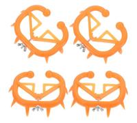 Alipis Anello per Svezzamento Vitelli in Plastica Arancione Riutilizzabile Facile da Pulire 4 Pezzi Accessori per Bovini Strumento lo Svezzamento in Fattoria