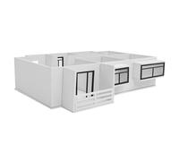 Alipis Appartamento Miniatura Kit DIY Senza Dettagli Interni Materiale Facile da Assemblare per Progetti di Modellismo e Studio della Planimetria