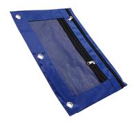 Alipis Astuccio Portapenne con Zip Capacità e Trasparente Organizer per Cancelleria Compatibile con Raccoglitori per Ufficio e Scuola Colore Blu