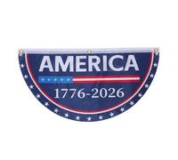 Alipis Bandiera Strappi Semicircolare per Anni Commemorativa Resistente Facile Installazione Decorazione Patriottica per Feste del Giorno Dell'indipendenza