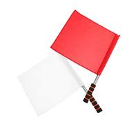 Alipis Bandiere Da Arbitro Portatili 2 Pezzi Rosso e Bianco Per Gestione Traffico, Gare e Attività Sportive, Bandierine Manuali Per Segnalazione e Conduzione Corse
