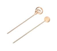 Alipis Bastoncini per Chioma Superficie Liscia Stile Vintage Elegante 2 Pezzi in Lega di Alluminio Oro per Decorare Chignon, Accessori per Night Out e Prom