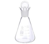 Alipis Beuta Conica in Vetro Borosilicato 100 Ml Tappo, Accessorio per Esperimenti Scolastici per Studenti di Chimica in Laboratorio