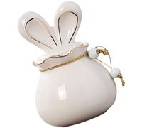 Alipis Biscottiera In Ceramica Con Coniglietto Di Pasqua Piatto Di Caramelle Per Conigli Ciotola Per Conigli Con Coperchio Contenitore Per Tè A Foglie Sfuse Barattolo Di Caramelle