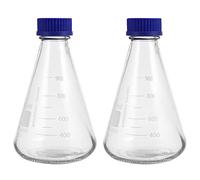 Alipis Boccetta di Erlenmeyer in Trasparente, 2000ml, per Conservazione, Ideale per Laboratori e Uso Domestico, 2 Pezzi, Resistente e Durevole