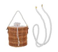 Alipis Borsa a Tracolla Intrecciata in Paglia Catena Decorativa, Elegante e Resistente, per Donne in Estate e Vacanze al Mare