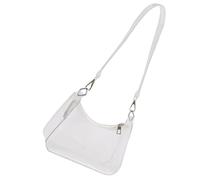Alipis Borsa a Tracolla Trasparente Donna in PVC Bianco, Uso Quotidiano | Capienza per Accessori e Telefono, Pratica per Viaggio Sicuro, Design Leggero, Stile Candido