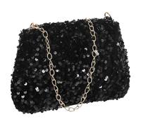Alipis Borsa Elegante Donna con Paillettes Nero in Poliestere Glitter e Metallo, Compatta e Versatile per Shopping e Passeggio