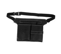 Alipis Borsa Per Attrezzi Da Parrucchiere in Pelle Nera, Cintura Portaforbici Compatta e Leggera, Custodia Per Forbici Da Chioma Multifunzionale, Per Saloni e Viaggi Di Lavoro