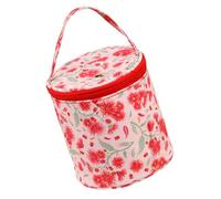 Alipis Borsa per Uncinetto Lavorato a Maglia Stampa Soffione Rossa Organizer per Riporre Filo e Attrezzi da Cucito Custodia Cerniera per Lavori a Maglia e Progetti Fai da Te