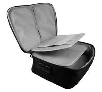 Alipis Borsa Portadocumenti Multistrato Serratura a Combinazione Organizer di Documenti Portatile Oxford Nero Custodia Portadocumenti da Viaggio Ampio Spazio e Design Elegante