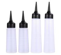 Alipis Bottiglia Applicatore Chioma Plastica 4Pezzi Flacone Shampoo Trattamento Capelluto per Salone e Pet Shop Bottiglie Spray Riutilizzabili