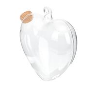 Alipis Bottiglia Trasparente Decorativa con Tappo in Sughero Contenitore Forma di Cuore per Messaggi e Paesaggi Bottiglia da Esposizione per Piccoli Oggetti e Decorazioni Artigianali