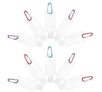 Alipis Bottiglie Ricaricabili 10 Pezzi 50 Ml Trasparenti Gancio per Bagnoschiuma e Crema Mani per Campeggio e Attività all'Aperto Colore Casuale