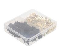 Alipis Bottoni Girevoli Vite 120 Pezzi in Ferro Nero e Dorato per Appendere Quadri e Cornici Clip di Supporto per Cornici Set di Fissaggio per Foto e Opere d'Arte