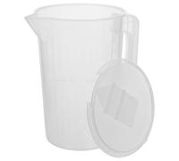 Alipis Brocca Graduata in Plastica Trasparente da 2000 Ml Coperchio Scorrevole Anti-goccia, Misurino Grande e Durevole per Cucina e Viaggi, Doppia Scala per Uso Destro e Riutilizzabile