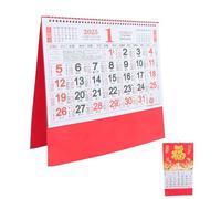 Alipis Calendario da Parete Anno del Serpente Decorativo con Caratteri Fu Tradizionali Calendario Mensile Lunare Cinese per Capodanno e Fengshui Carta di Qualità Facile da Sfogliare
