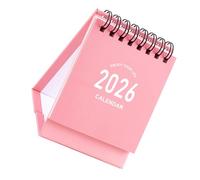 Alipis Calendario da Scrivania Mini Portatile Rosa Planner Mensile Elegante e Compatto con Supporto Agenda Giornaliera e Monitoraggio Abitudini per Ufficio e Studio