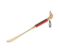 Alipis Calzascarpe Ergonomico lungo Testa di Anatra in Metallo e Manico in Legno 32 Cm per Donne e Anziani, Accessorio Decorativo per Recupero Post Parto