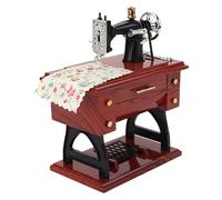 Alipis Carillon con statuina di Macchina da Cucire: Decorazione da scrivania retrò, Mini Macchina da Cucire Vintage, Ornamento da Tavolo, Accessori Decorativi per la casa delle Bambole