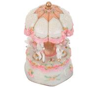 Alipis Carillon Rotante a Giostra con 3 Cavalli e Luce LED Vintage