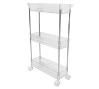 Alipis Carrello portaoggetti rotolando scaffali bagno mobile utilità organizzatore del carrello piccolo carrello con ruote carrello a scaffale carrello a tre livelli l'animale domestico