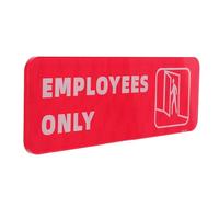 Alipis Cartello Adesivo per Porte Riservato AI Dipendenti Targa Staccabile in Acrilico Rosso 3X9 Pollici Avviso di Sicurezza per Uffici Ospedali e Sale Personale