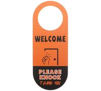 Alipis Cartello Appendiporta Bifacciale in PVC per Ufficio e Hotel Cartello Porta Maniglia Messaggio in Inglese Resistente e Visibile per Indicare Presenza o Assenza in Ufficio