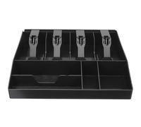 Alipis Cassetto Portavalori per Registratore di Cassa 4 Scomparti per Monete e Clip in Ferro Vassoio Porta Contanti Multifunzionale per Supermercati Negozi e Ristoranti Organizzatore