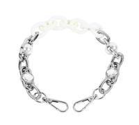 Alipis Catena per Borsa Perle Bianca, Elegante Tracolla Versatile | Accessorio in Plastico, per Handbag, Look Rinnovato e Stile Cambiato, Colore Bianco, Uso Quotidiano