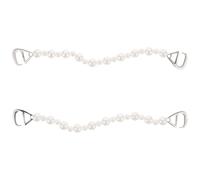 Alipis Catene per Scarpe Perle Finte Eleganti 2 Pezzi per Decorazione Scarpe Casual e Sneakers Facili da Installare e Rimuovere in Plastico e Lega di Zinco
