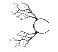 Alipis Cerchietto per Chioma di Halloween a Forma di Corno da Strega Fermaglio Creativo Stile Dark Leggero e Comodo per Feste e Cosplay