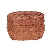 Alipis Cesta Decorativa Rattan Per Uova e Frutta Contenitore Lidded Per Organizzazione Cucina Vintage Per Naturali e Funzionali